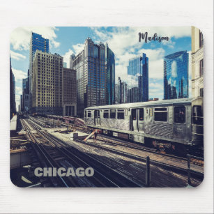 Custom Name Chicago USA Mouse Pad