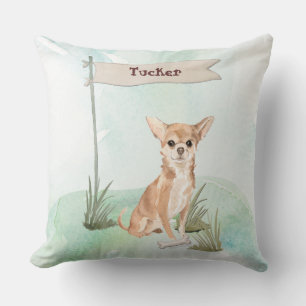 Custom Name Chihuahua Pet Dog Cushion