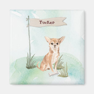 Custom Name Chihuahua Pet Dog Magnet