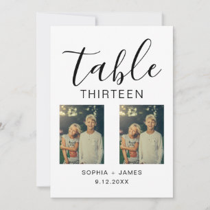 Custom name Childhood Photos Table Number