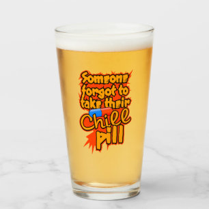 Custom name Chill Pill Glass