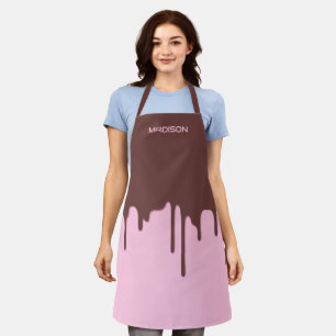 Custom Name Chocolate Drip Apron