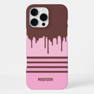 Custom Name Chocolate Drip iPhone 16 Pro Max Case