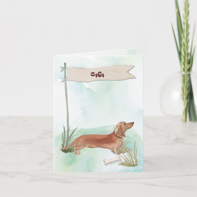 Custom Name Chocolate Lab Pet Dog Note Card (Front)