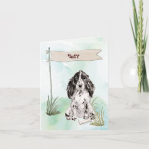 Custom Name Chocolate Lab Pet Dog Note Card