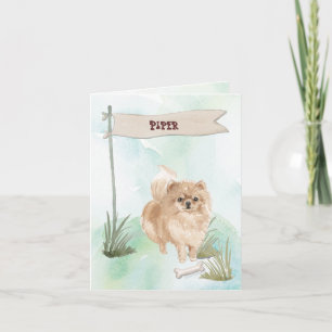 Custom Name Chocolate Lab Pet Dog Note Card