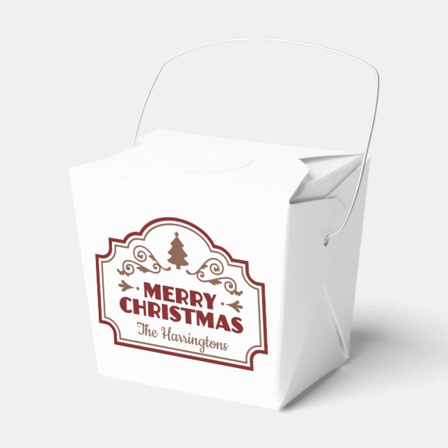 Custom name Christmas favour boxes (Front Side)