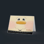 Custom Name Christmas for Kids Happy Snowman Face Holiday Card<br><div class="desc">Send a sweet and personalised Christmas greeting to the wee little ones with this fun close up of a happy snowman face with bright and shining eyes. Partial graphic courtesy of Trina Clark.</div>
