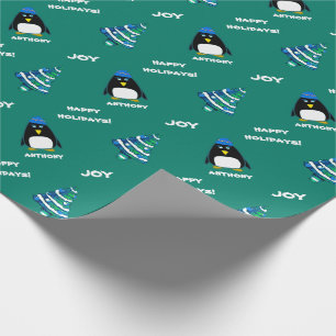 Custom Name Christmas Gift Wrapping Paper