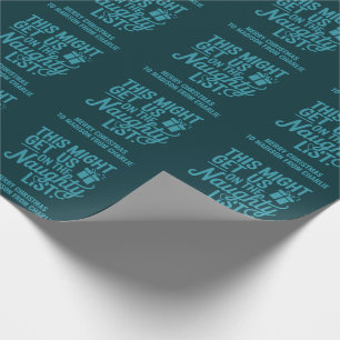 Custom Name Christmas Naughty List Wrapping Paper