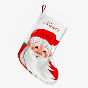 Custom Name Christmas Stocking Santa with Gifts