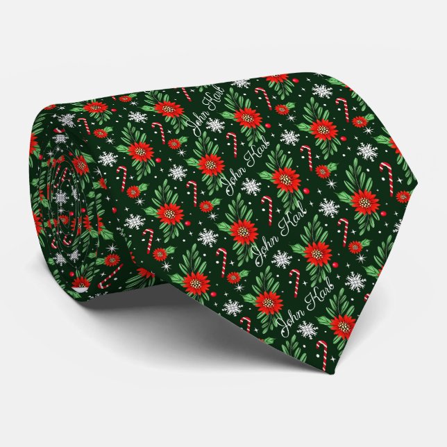 Custom Name Christmas Tie (Rolled)