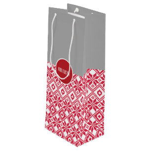 Custom Name Christmas Wine Gift Bags