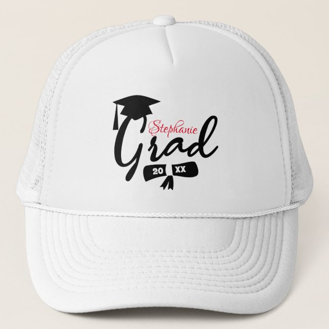 Custom Name, Class of [Year] Graduation Hat (Front)