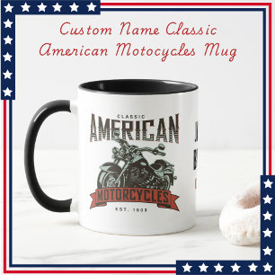 Custom Name Classic American Motocycles Mug