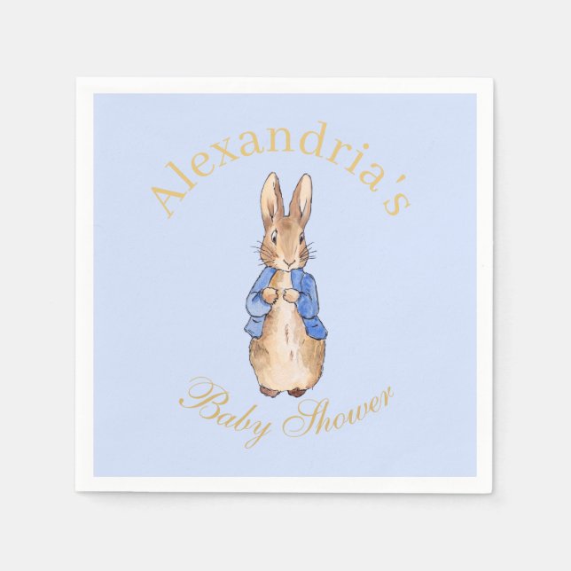 Custom name classic bunny  napkin (Front)