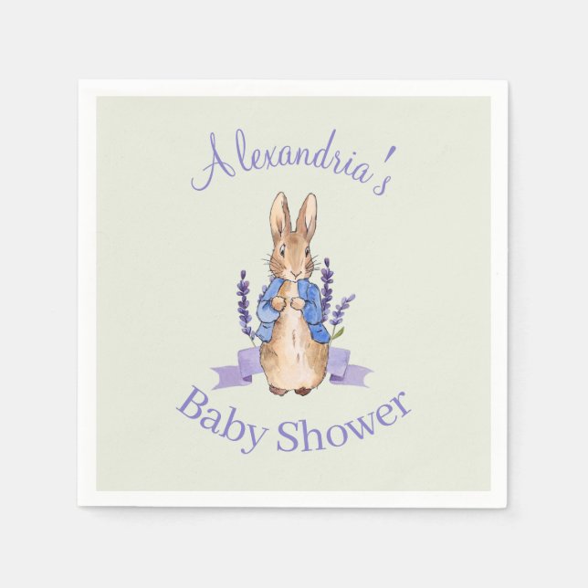 Custom name Classic bunny Napkin (Front)