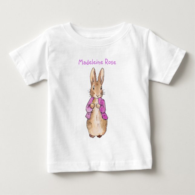 Custom name Classic bunny rabbit Baby T-Shirt (Front)