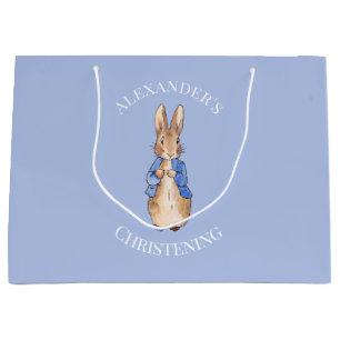 Custom Name Classic bunny rabbit Large Gift Bag
