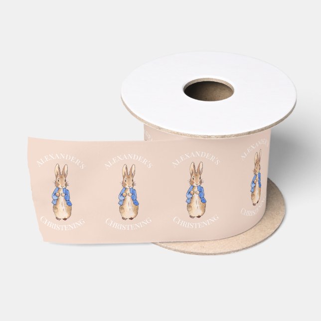 Custom Name Classic bunny rabbit Satin Ribbon (Spool)