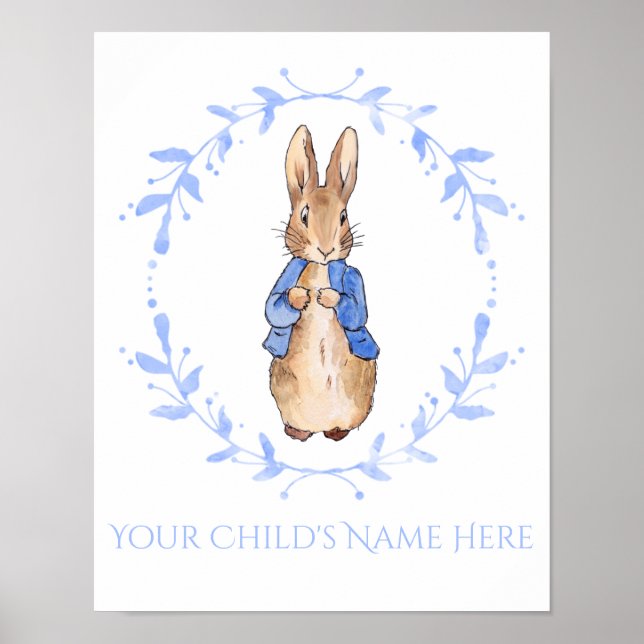 Custom Name Classic rabbit Poster (Front)