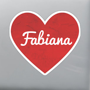 Custom Name Classic Red I Love You Heart