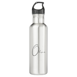 Custom Name Classy Simple Elegant Monogram  710 Ml Water Bottle