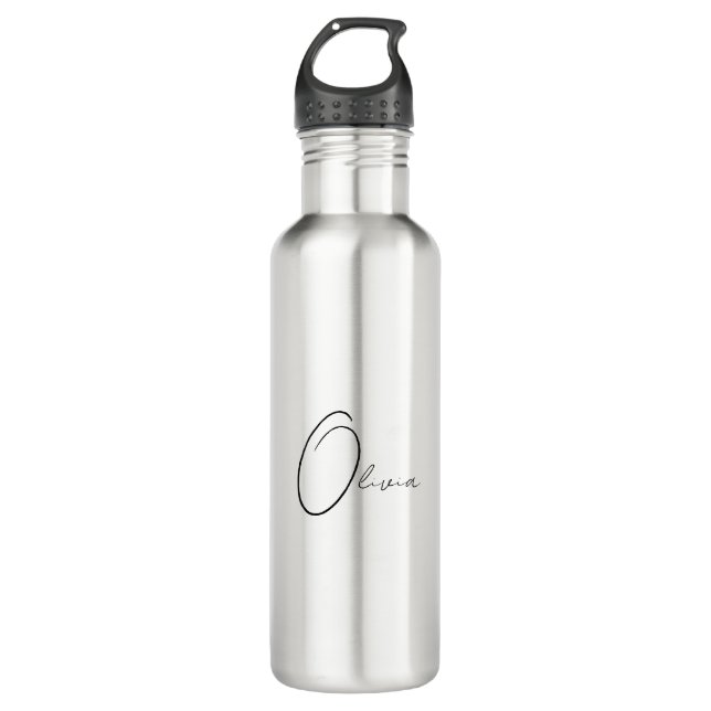 Custom Name Classy Simple Elegant Monogram  710 Ml Water Bottle (Front)