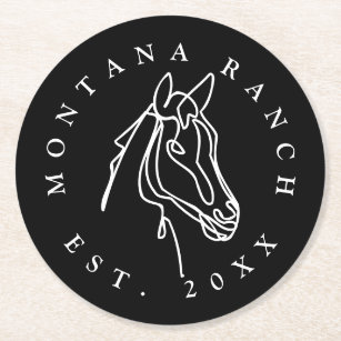 Custom name coasters for horse ranch farm