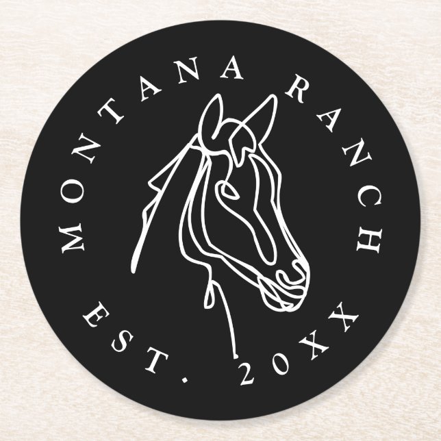 Custom name coasters for horse ranch farm (Front)