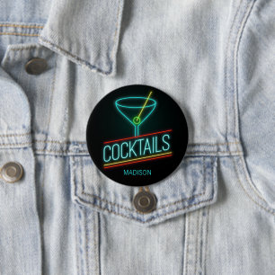 Custom name COCTAILS 7.5 Cm Round Badge