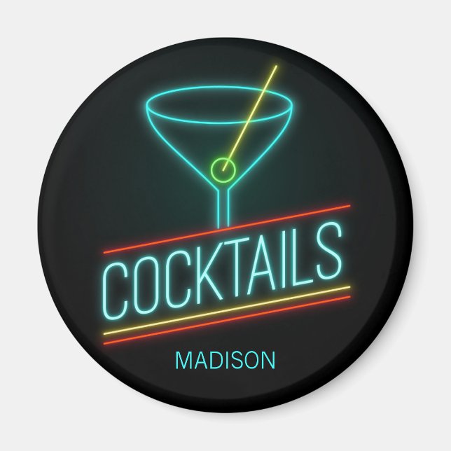 Custom name COCTAILS Magnet (Front)
