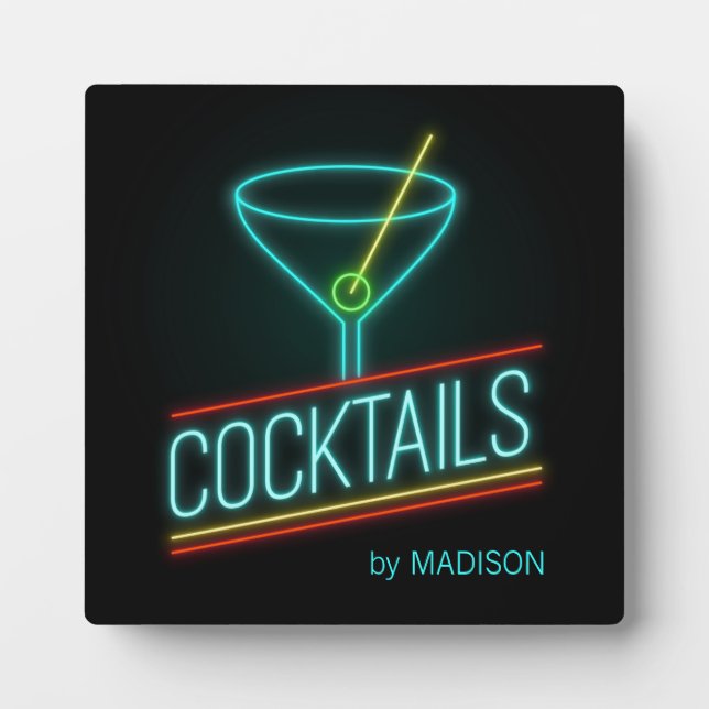 Custom name COCTAILS Plaque (Front)