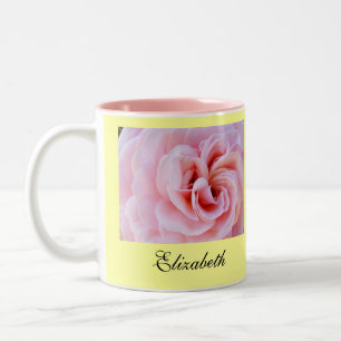 Custom Name Coffee Cup gift Mugs Pink Rose