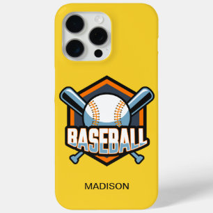 Custom Name & Color Baseball iPhone 15 Pro Max Case