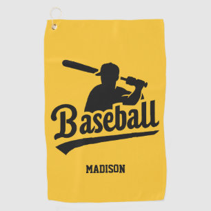 Custom Name & Color Baseball Golf Towel