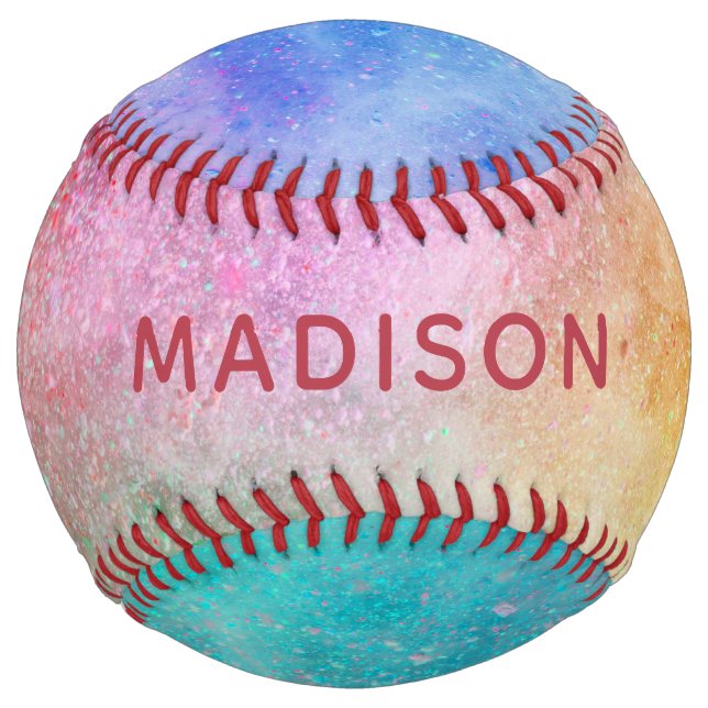 Custom name Color Explosion Softball (Back)