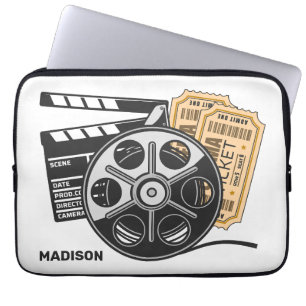 Custom Name & Color Movie Laptop Sleeve