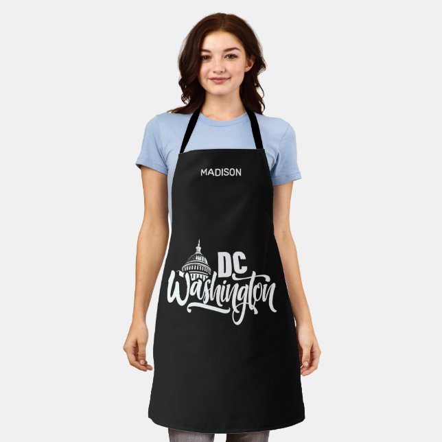 Custom Name & Color Washington DC Apron (Worn)