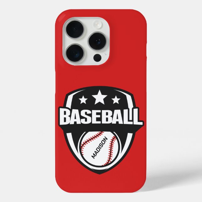 Custom Name & Colour Baseball Case-Mate iPhone Case (Back)