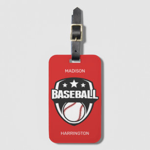 Custom Name & Colour Baseball Luggage Tag