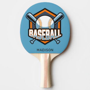 Custom Name & Colour Baseball Ping Pong Paddle