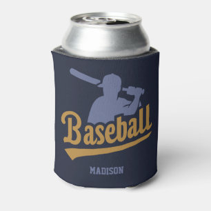 Custom Name & Colour Baseball Player Can Cooler