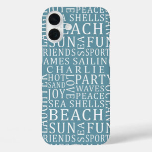 Custom Name & Colour Beach Typography cases