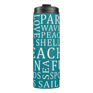 Custom Name & Colour Beach Typography tumbler