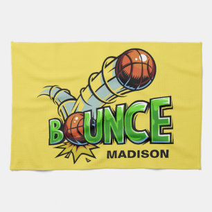 Custom name & colour BOUNCE Basketball towel