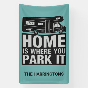 Custom name & colour Camper Van Banner