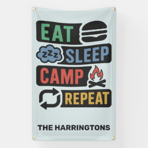 Custom Name & Colour Camping Banner