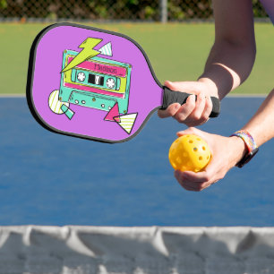 Custom name & colour Casette Tape Pickleball Paddle