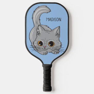 Custom name & colour Cute Kitten Pickleball Paddle